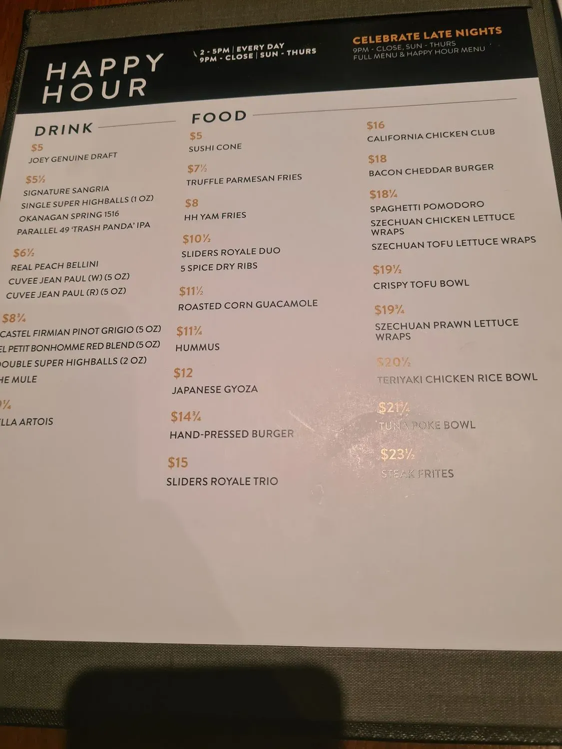 Menu 5