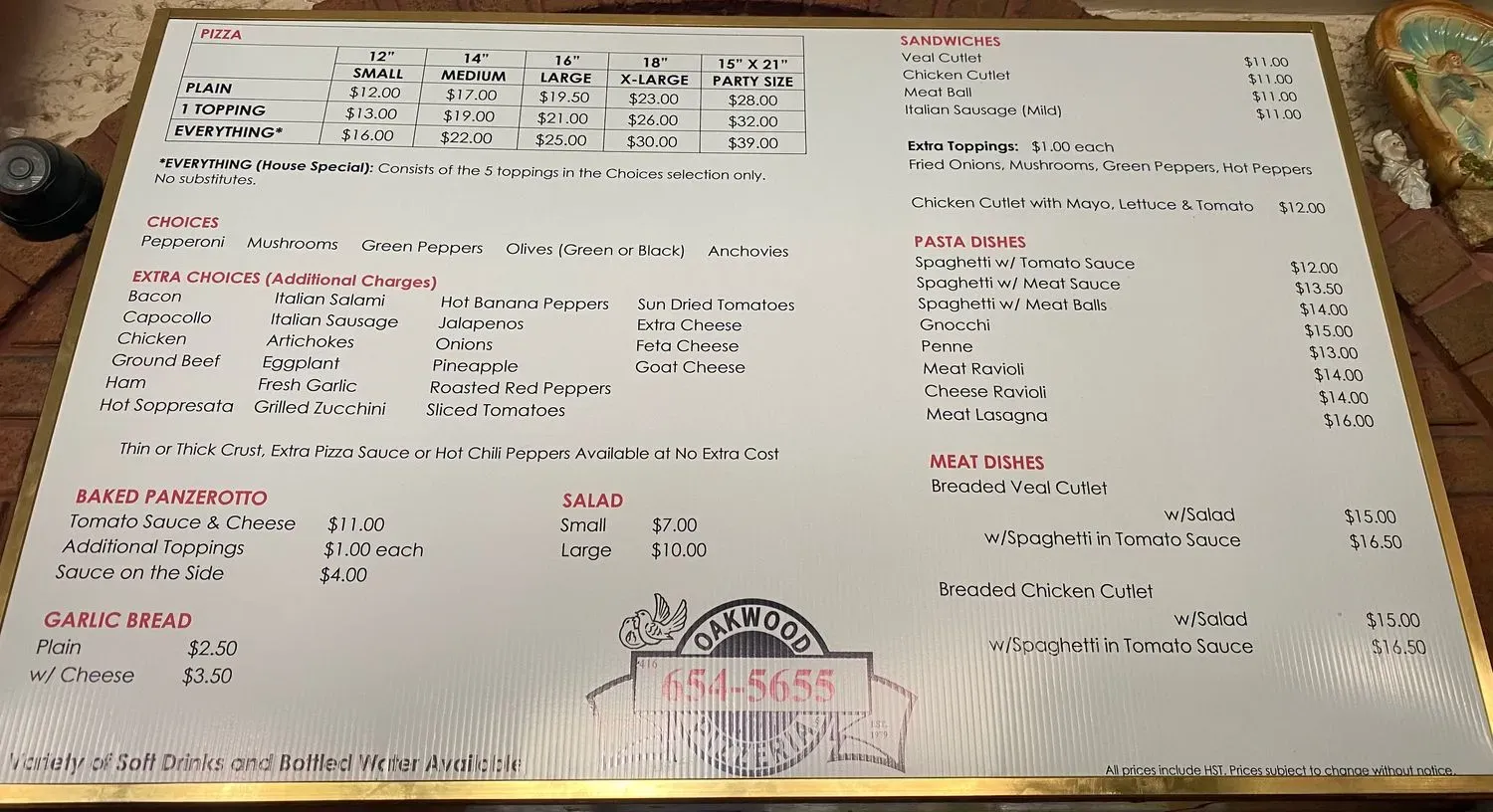 Menu 1