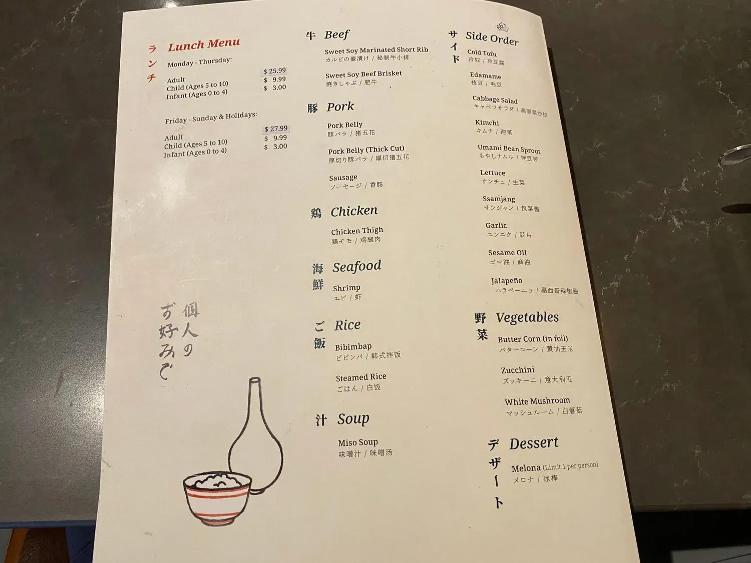 Menu 1