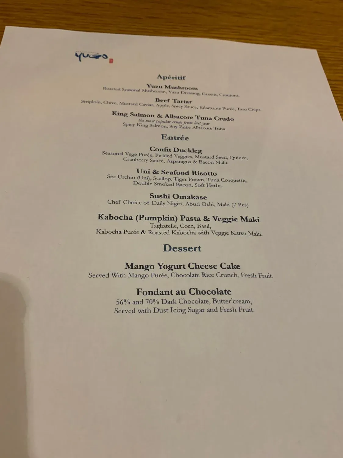 Menu 6