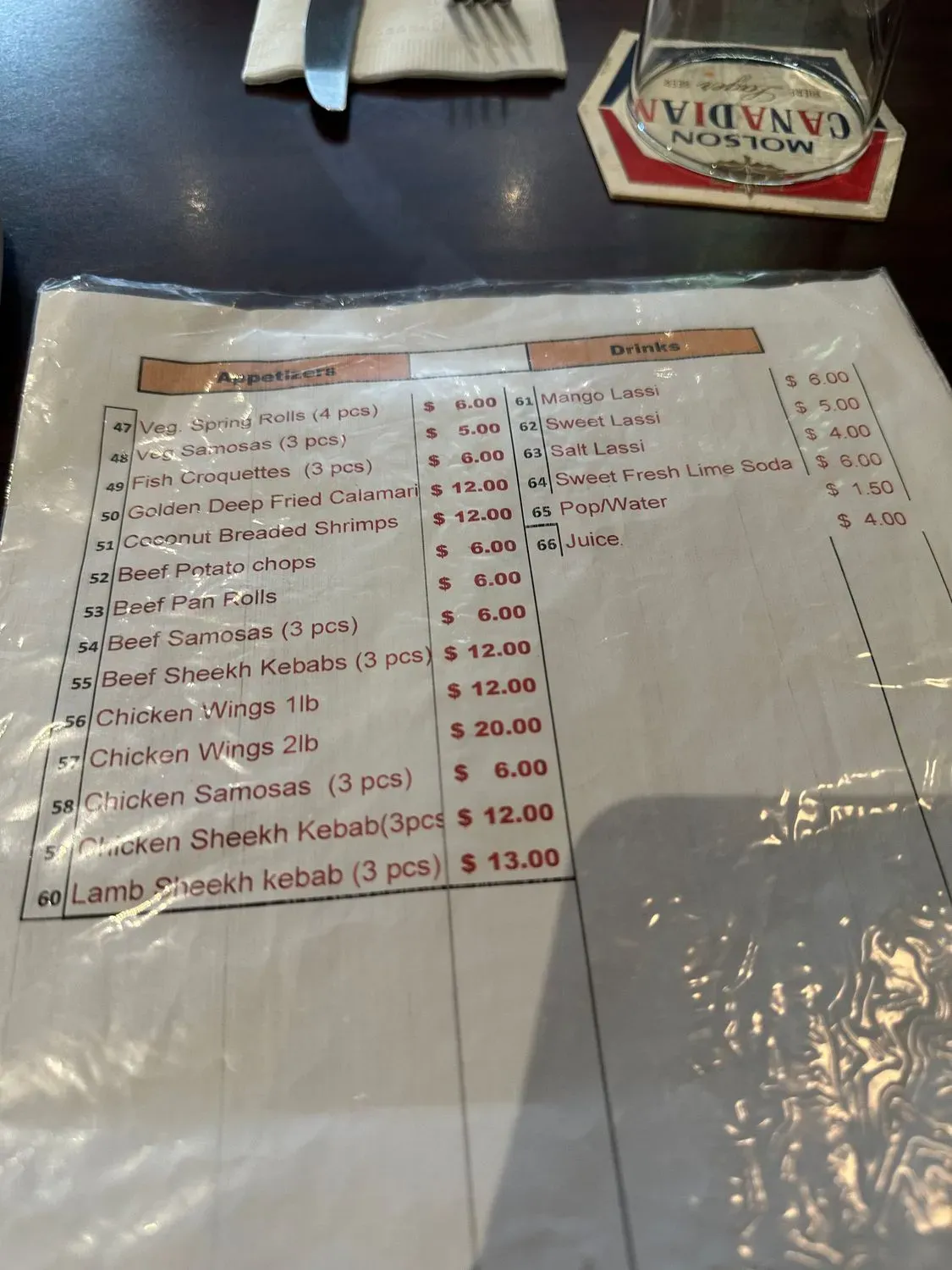 Menu 5