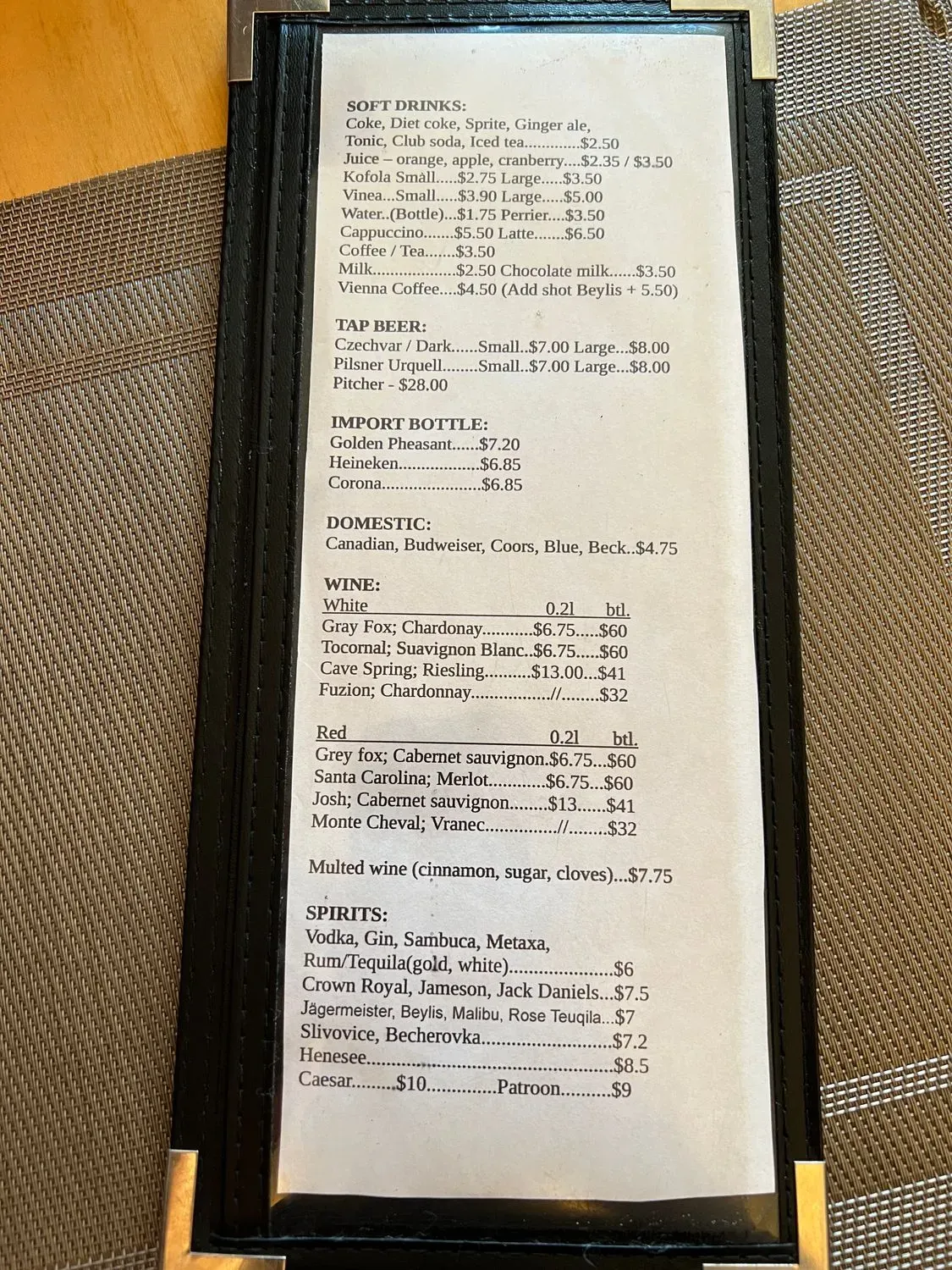 Menu 1