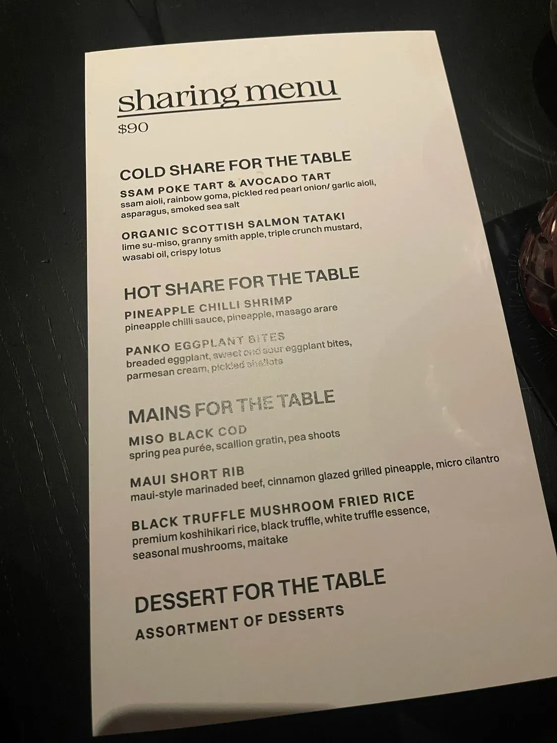 Menu 1