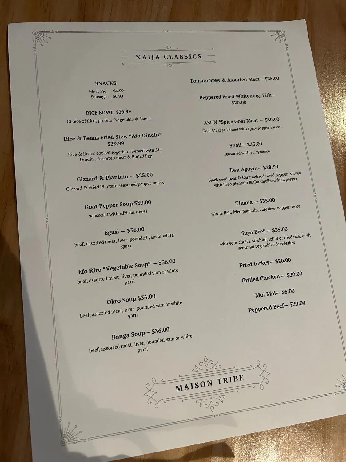 Menu 1