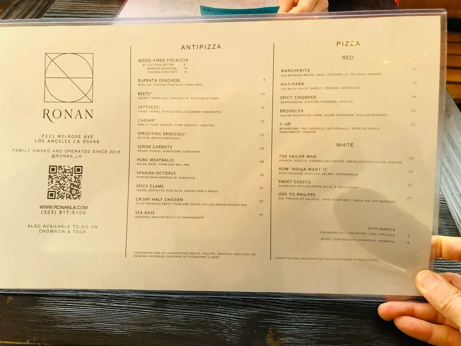 Menu 1