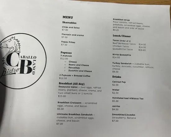 Menu 1