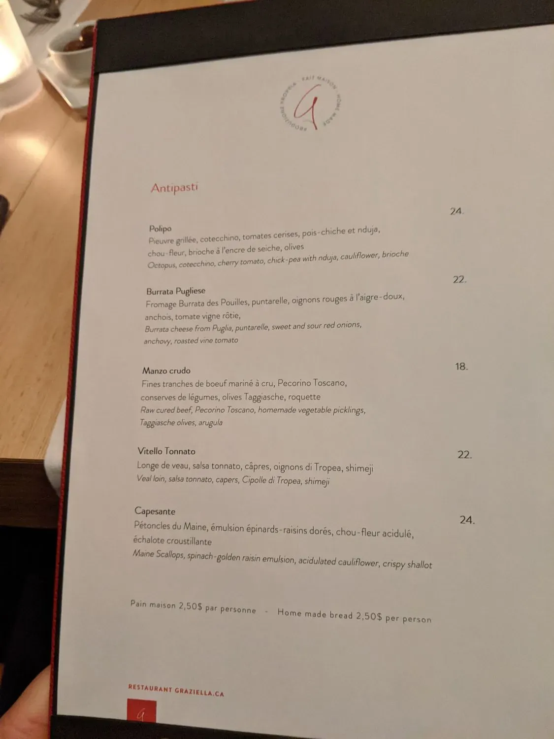 Menu 5