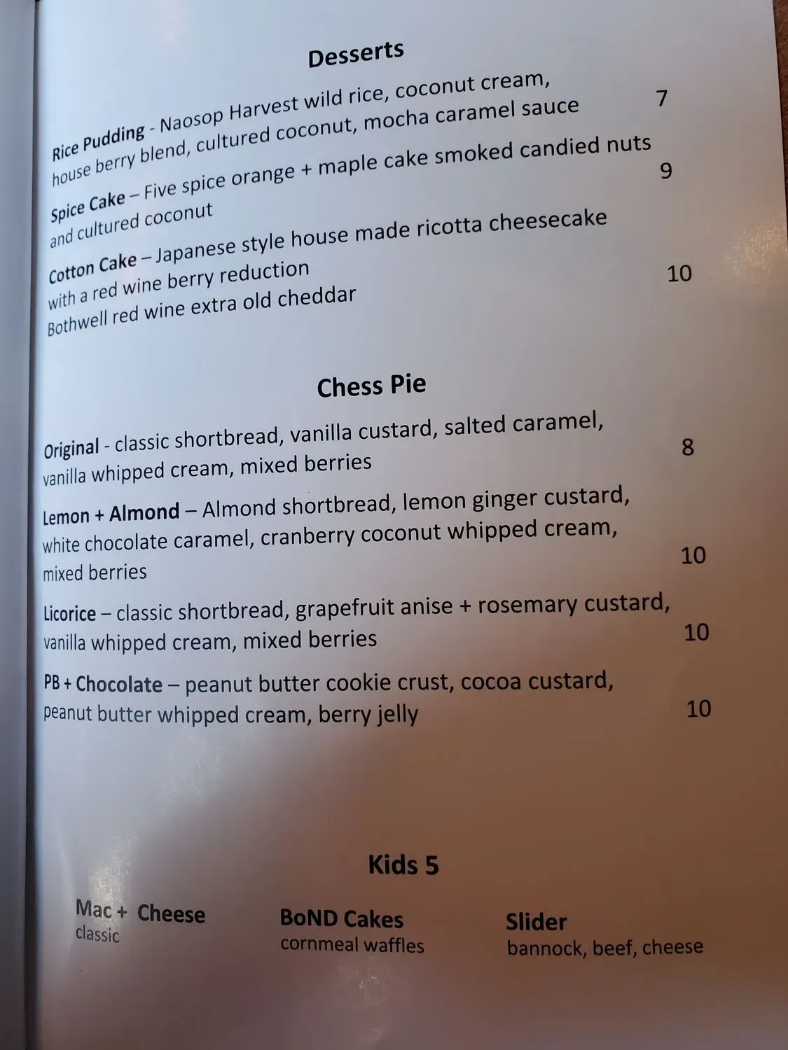 Menu 5