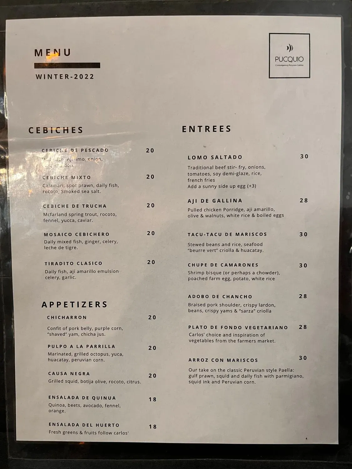 Menu 1