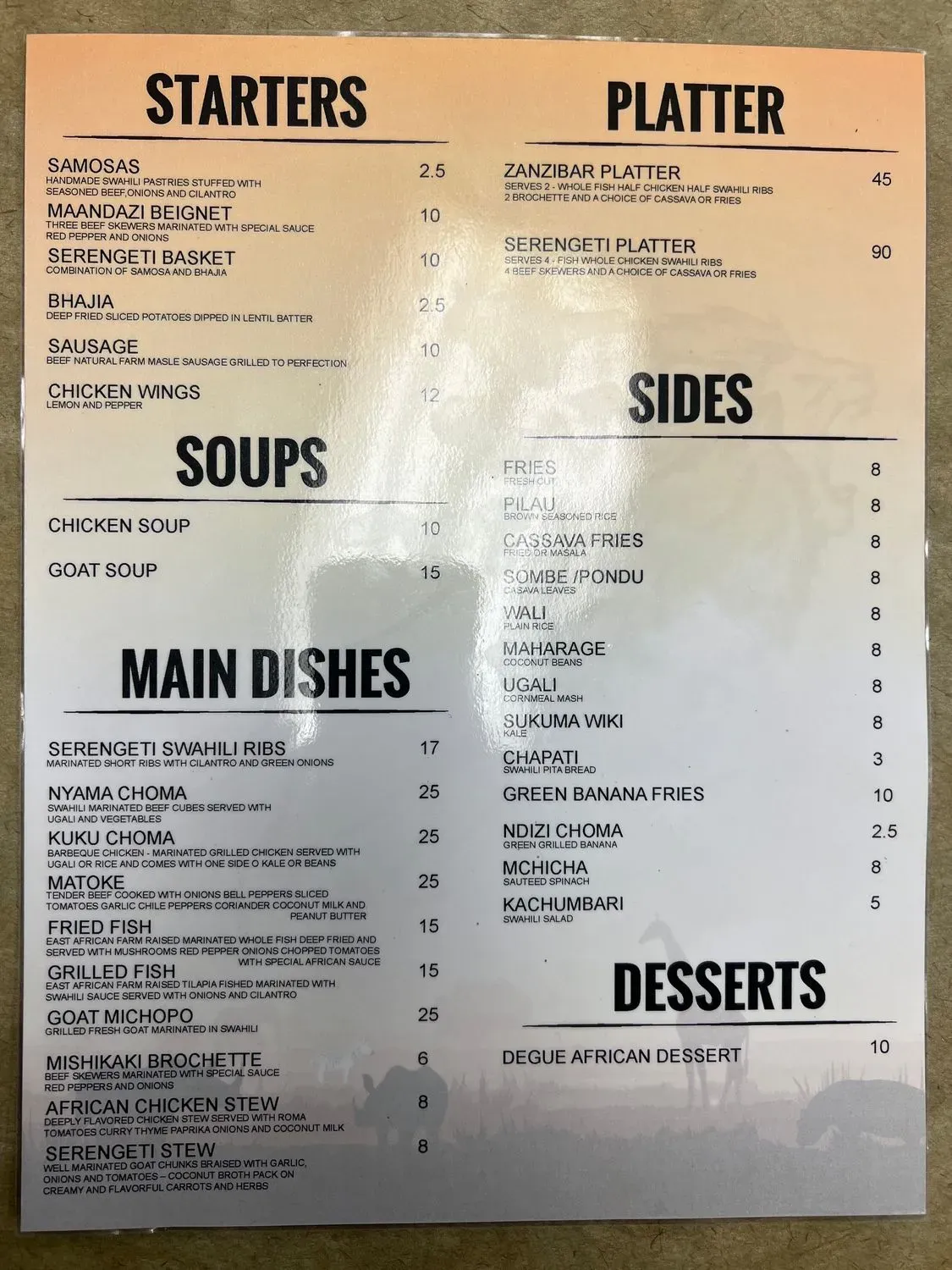 Menu 1