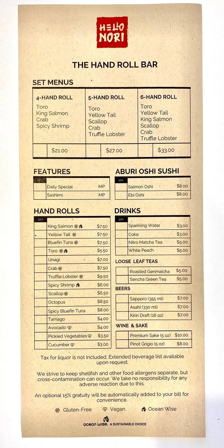 Menu 1