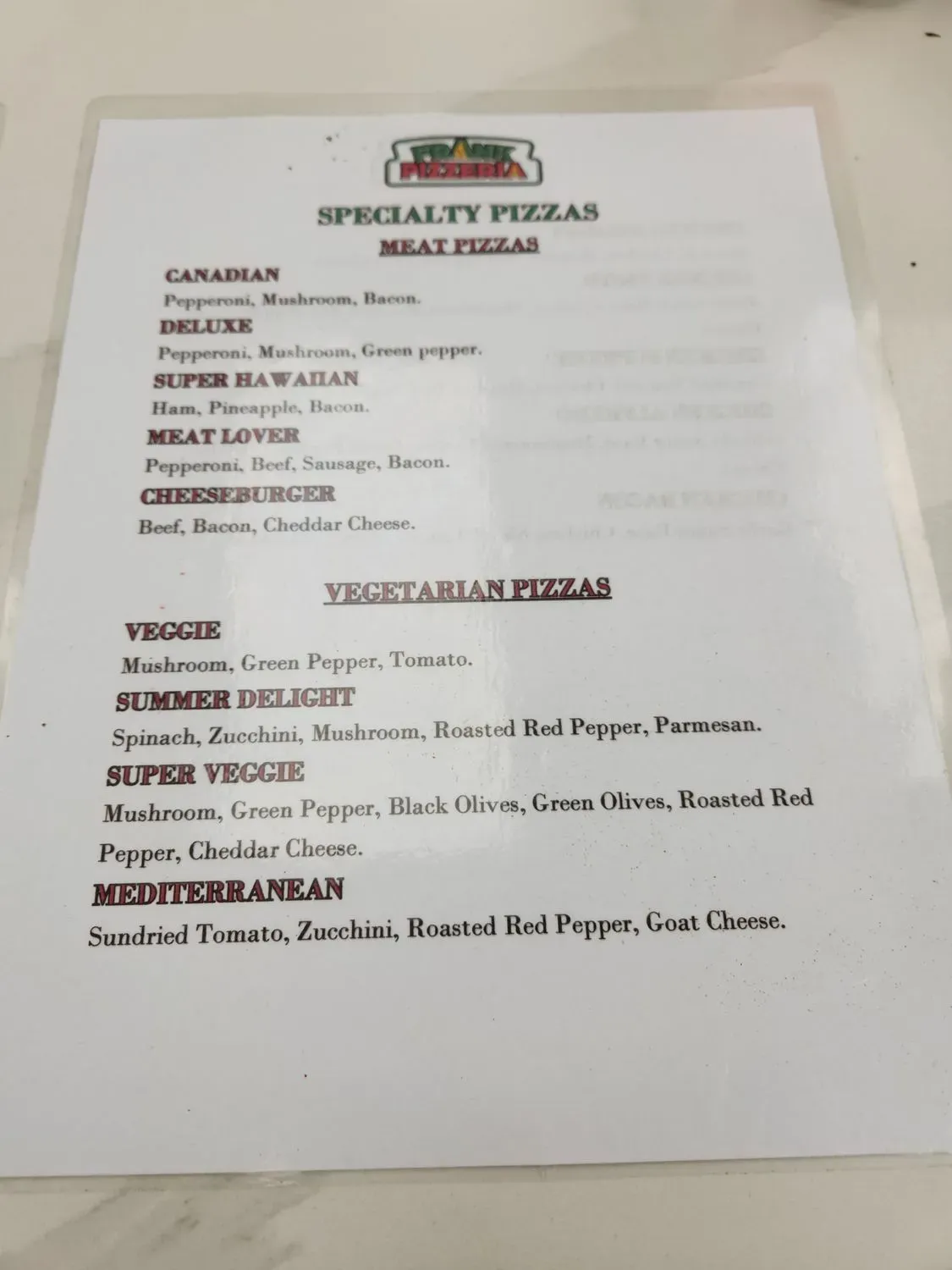 Menu 5