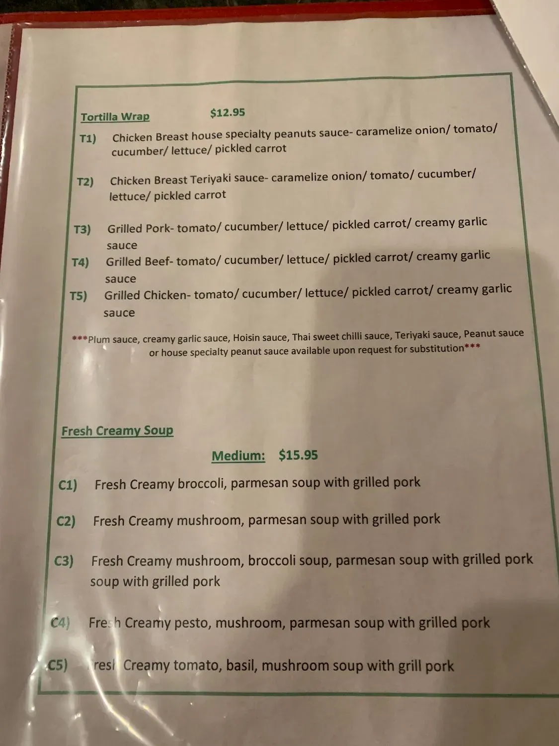 Menu 5