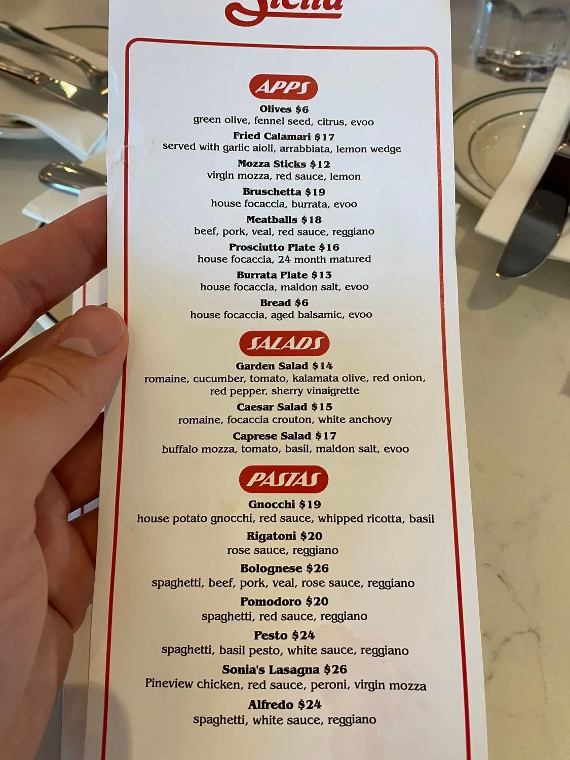 Menu 1