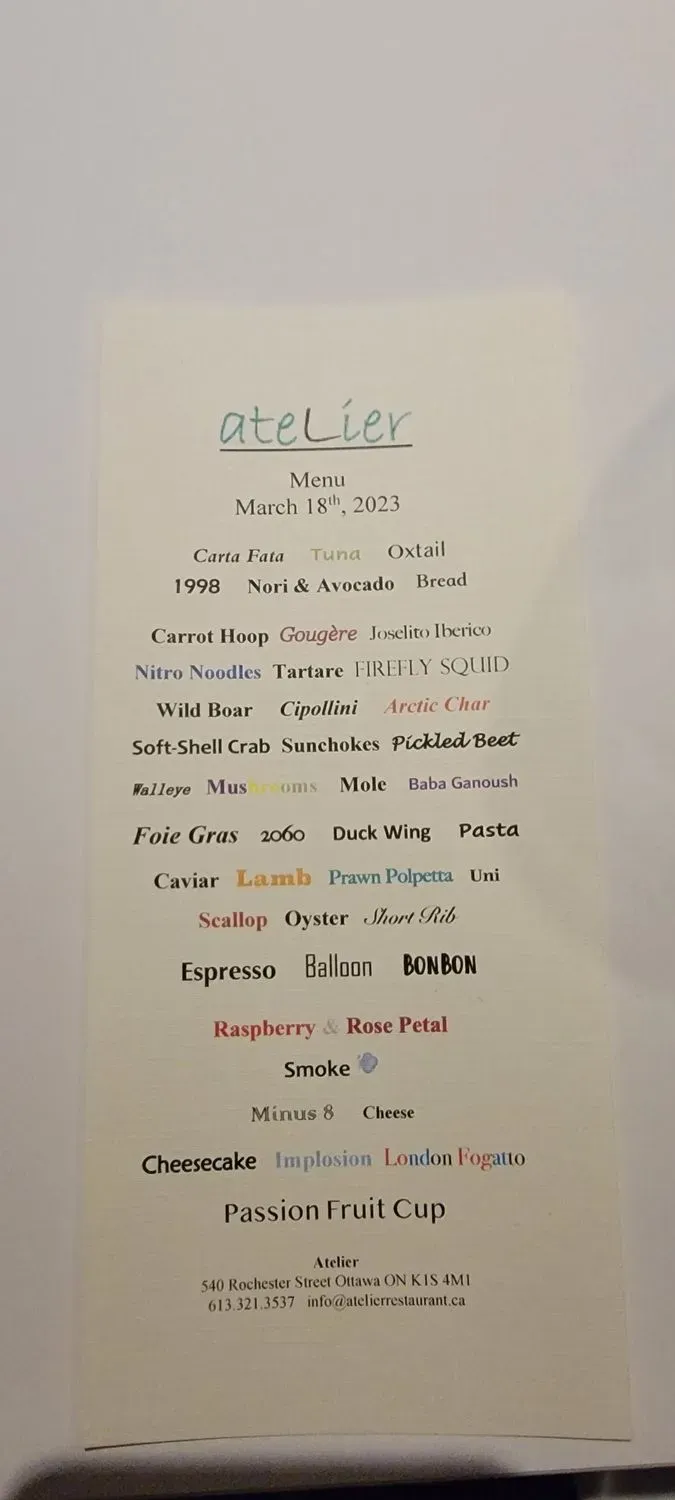 Menu 1