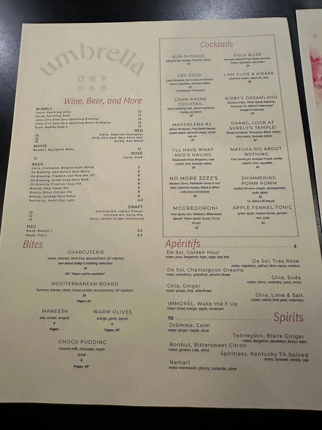 Menu 1