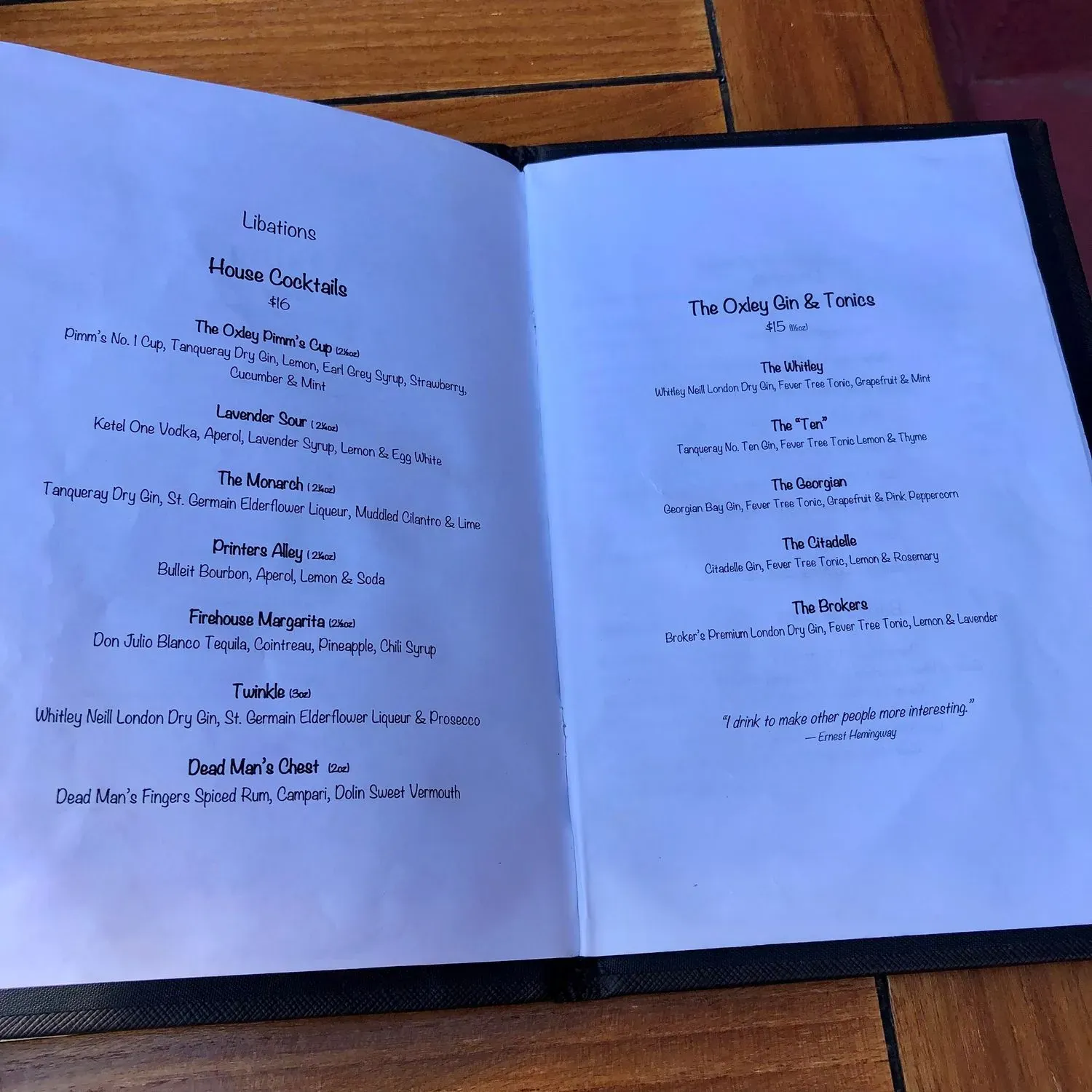 Menu 5