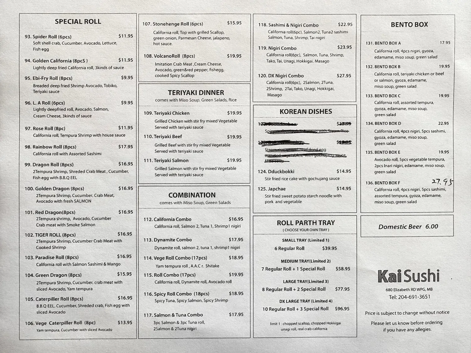 Menu 1