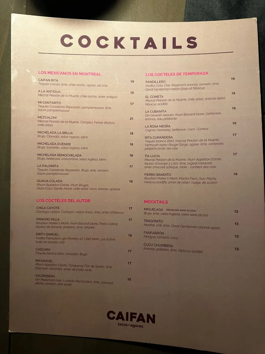 Menu 1