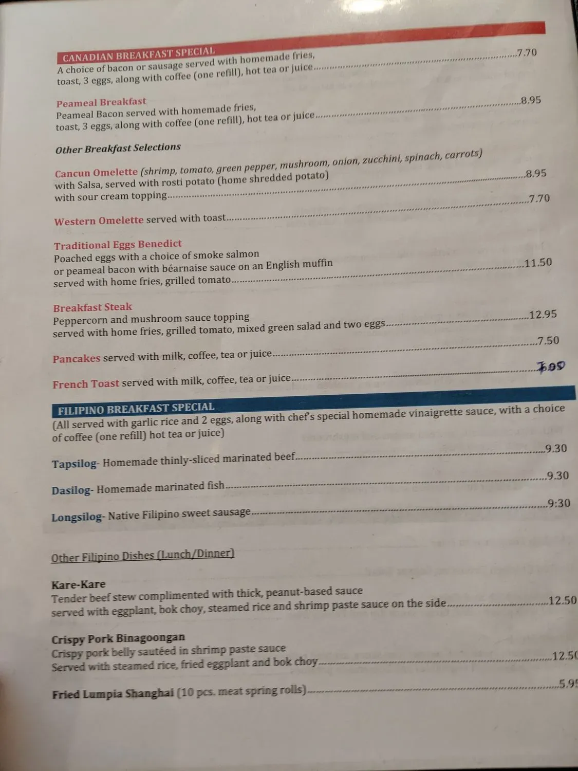 Menu 5