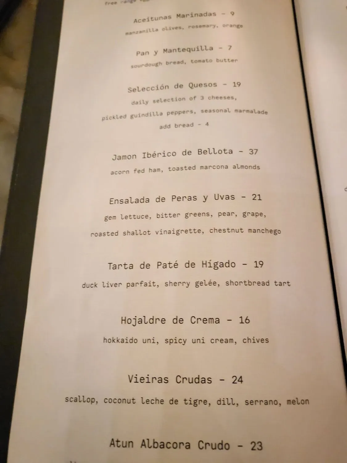 Menu 5