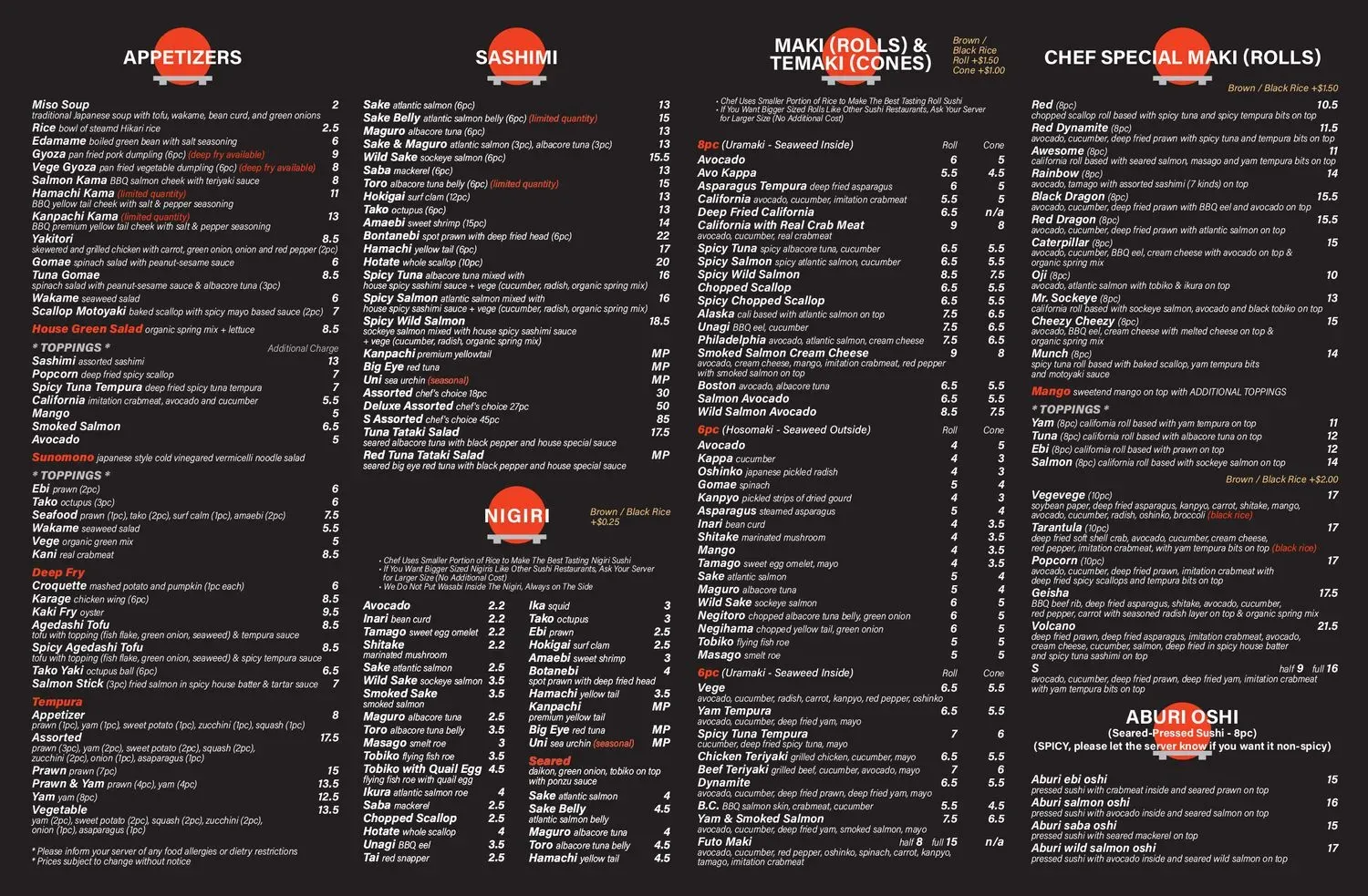 Menu 1