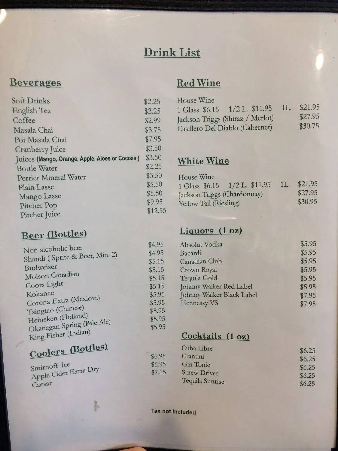 Menu 1