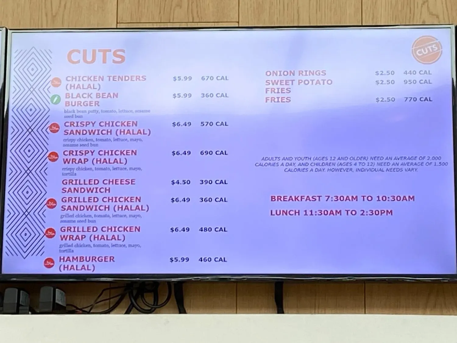 Menu 1