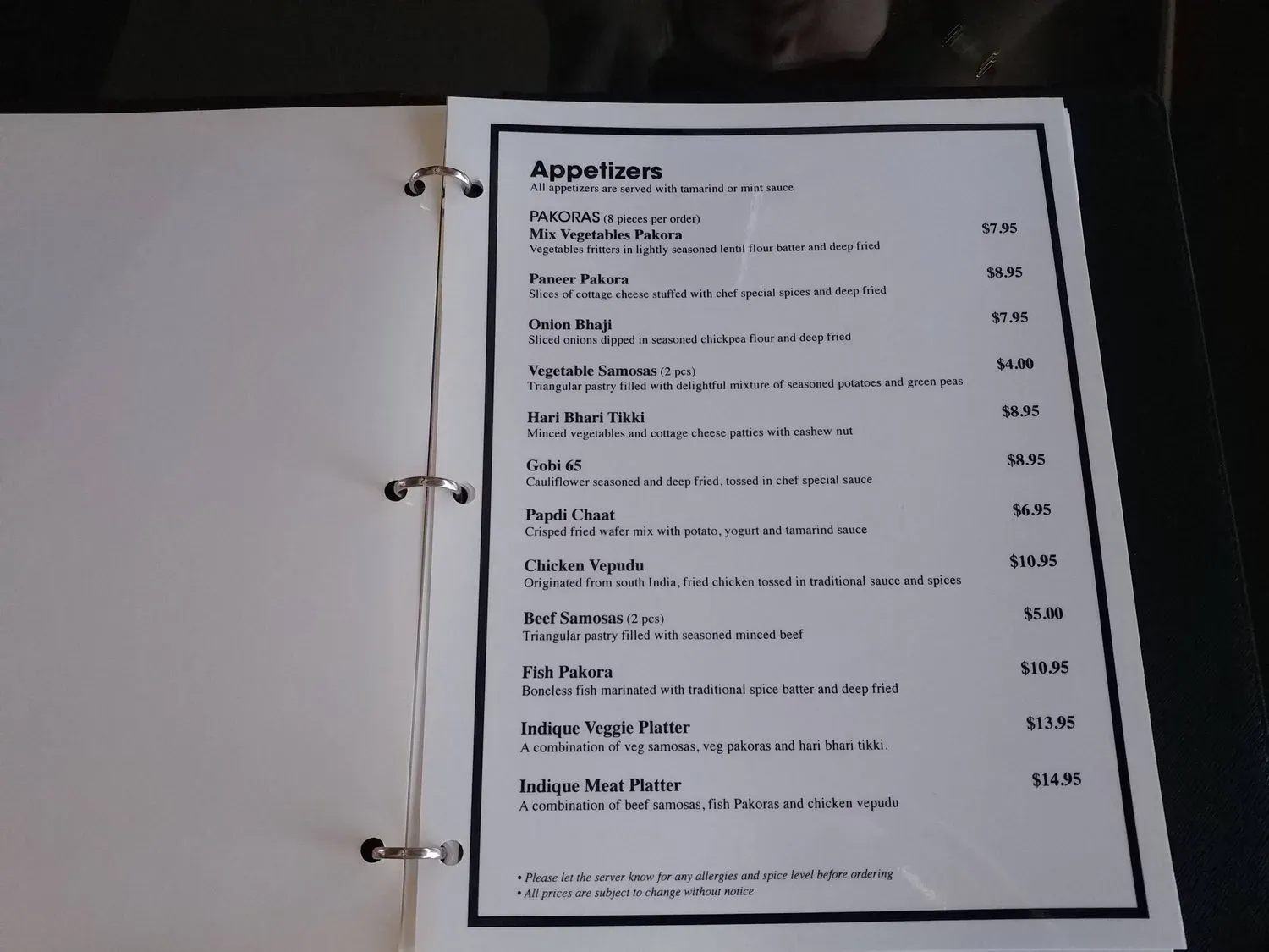 Menu 6