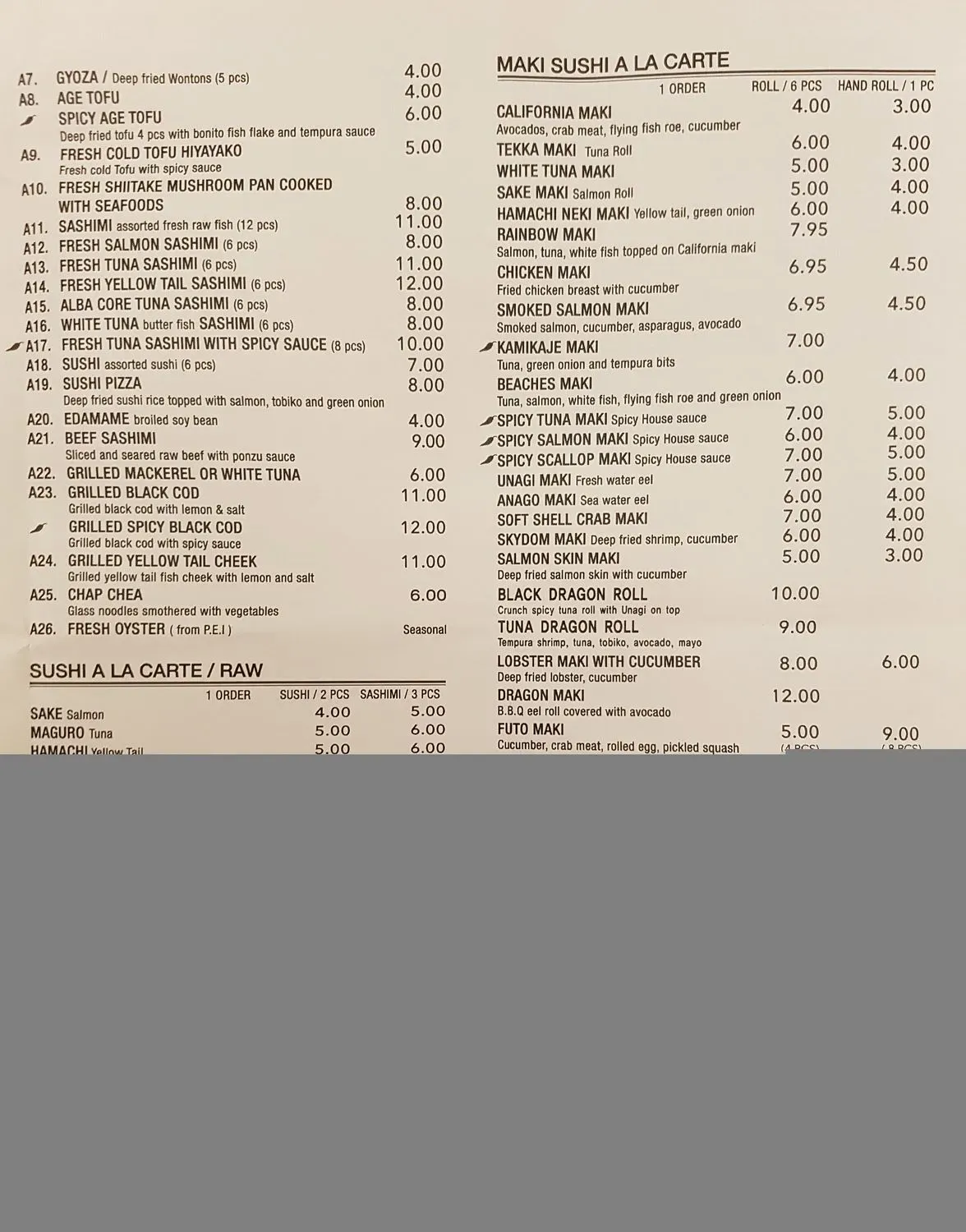 Menu 2