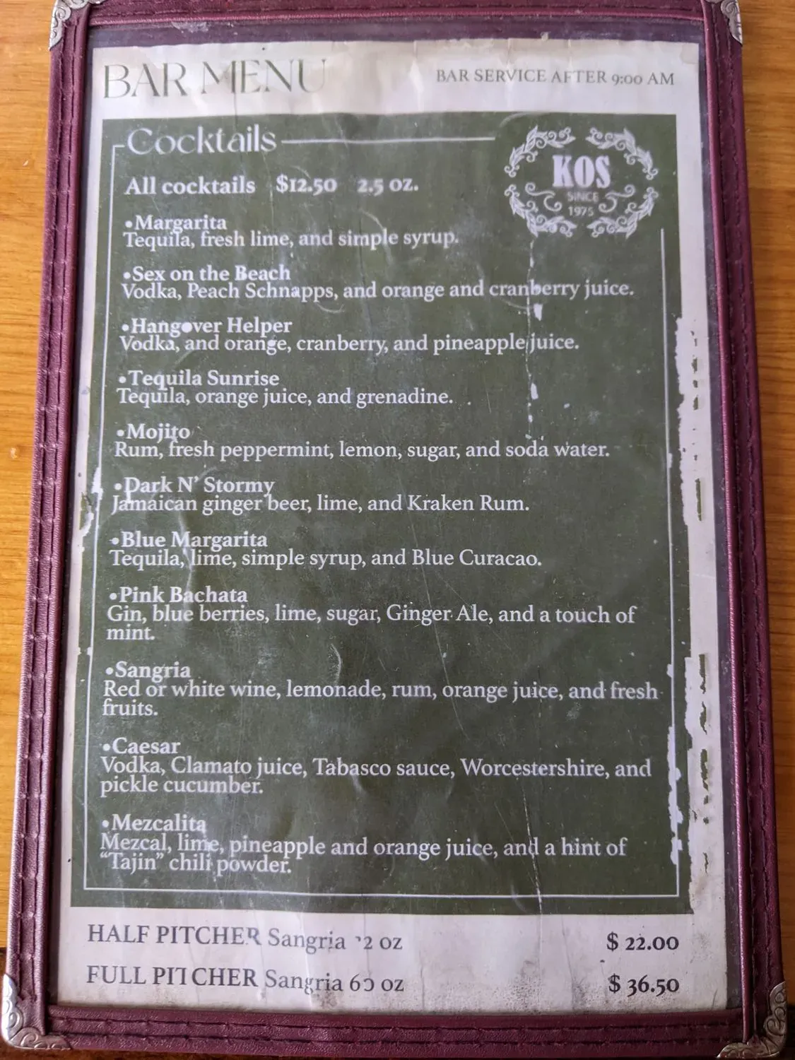 Menu 5