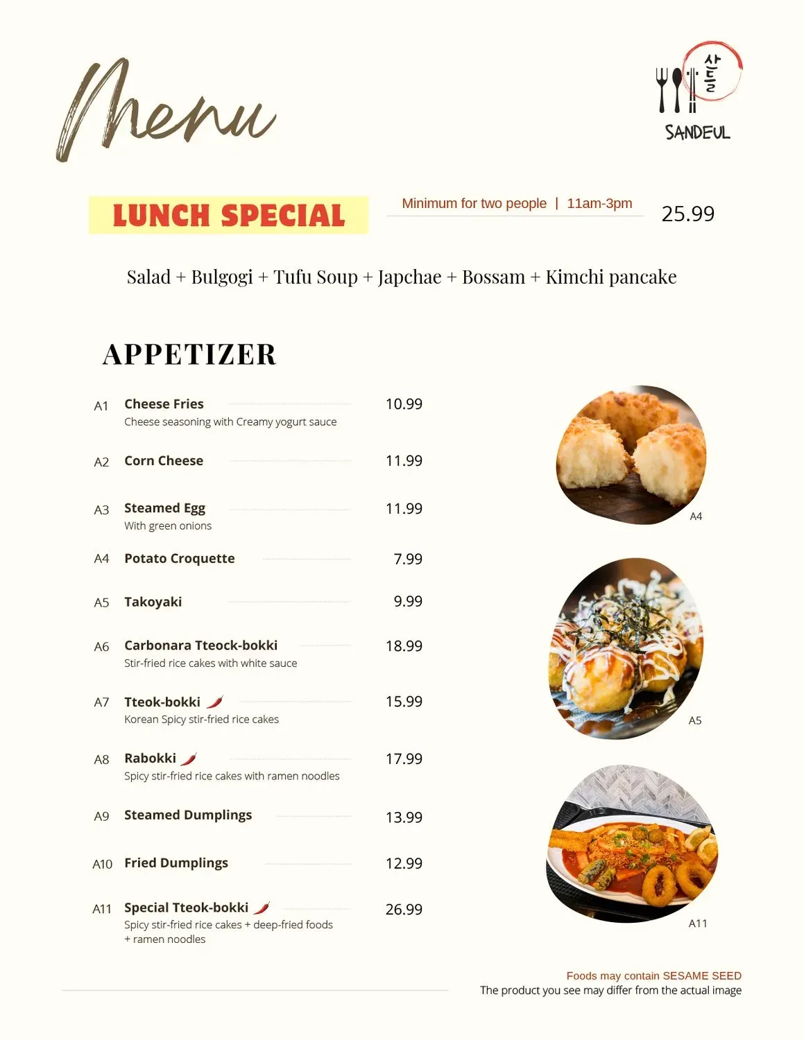 Menu 5