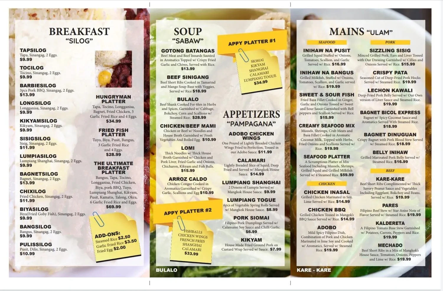 Menu 1