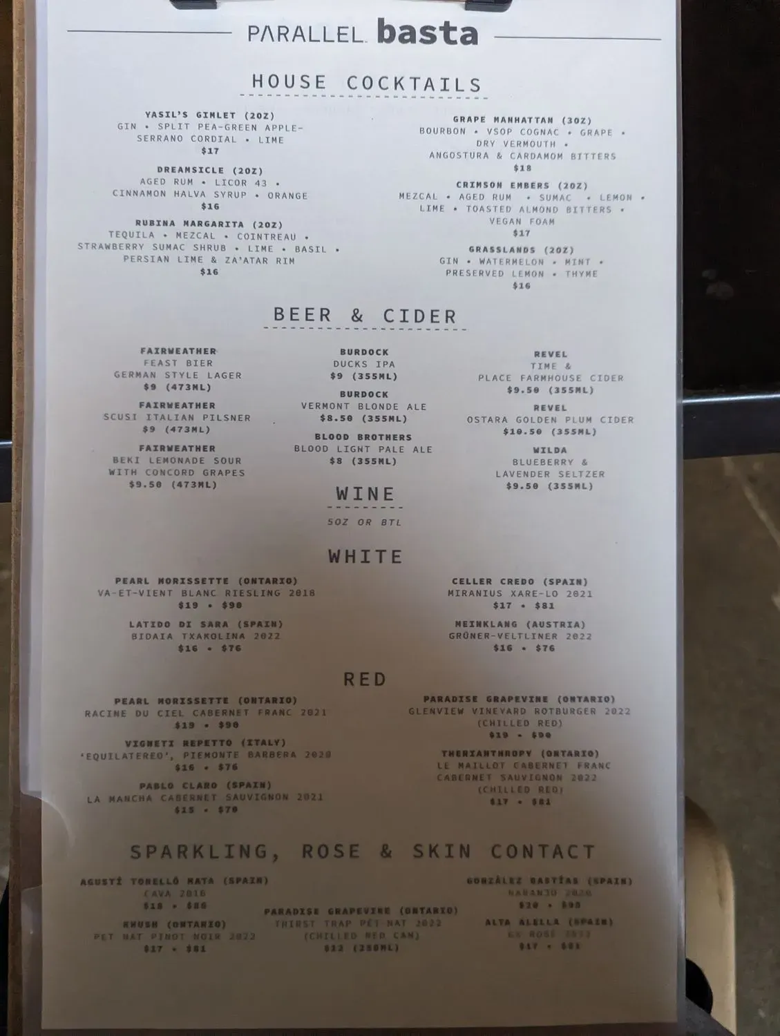 Menu 5