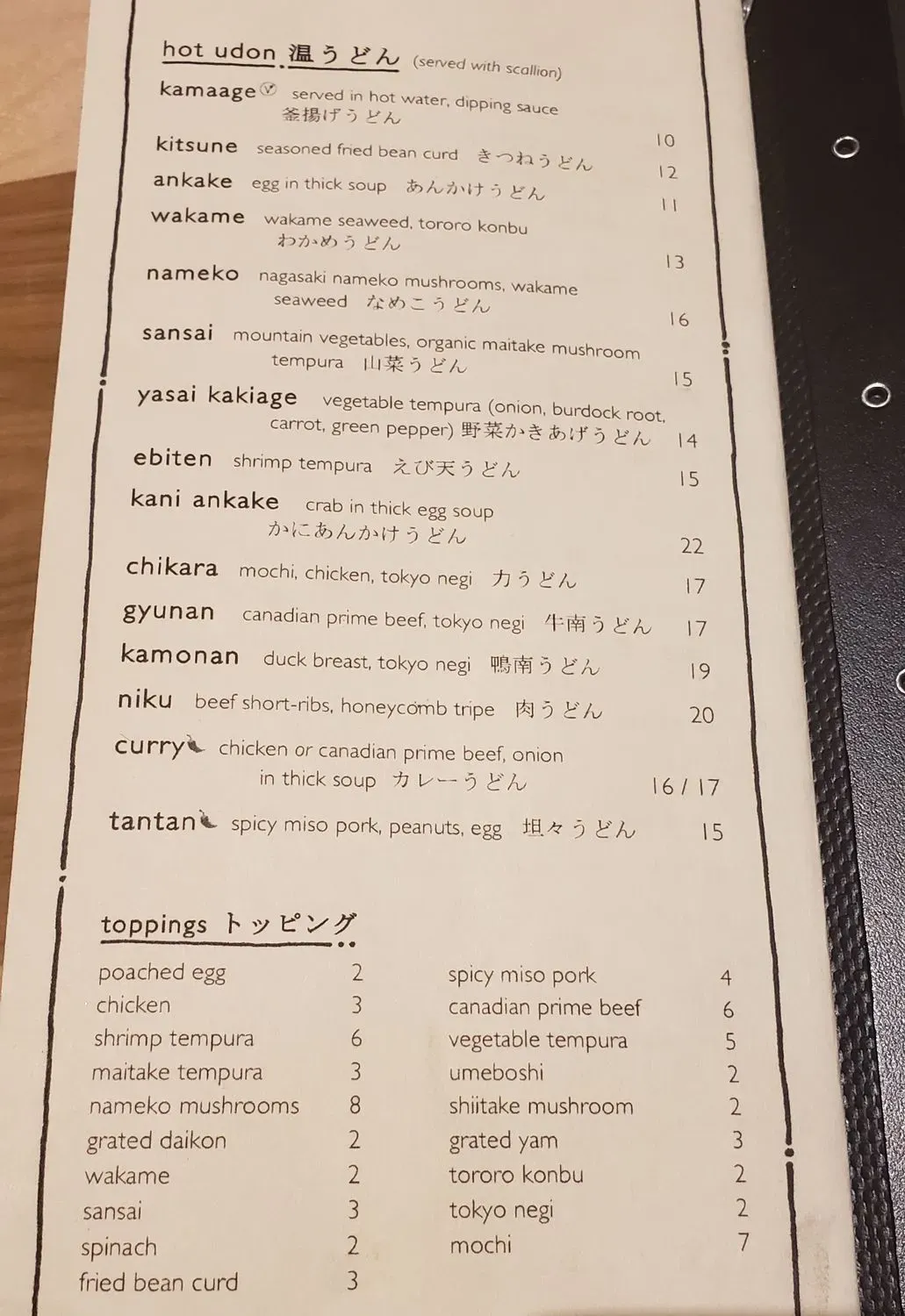 Menu 6