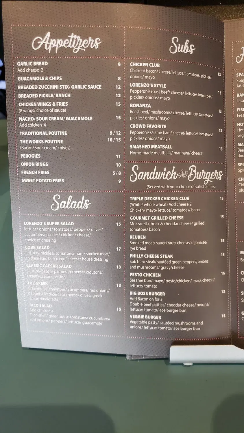 Menu 3