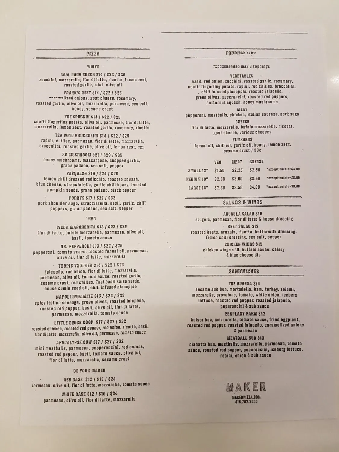 Menu 5