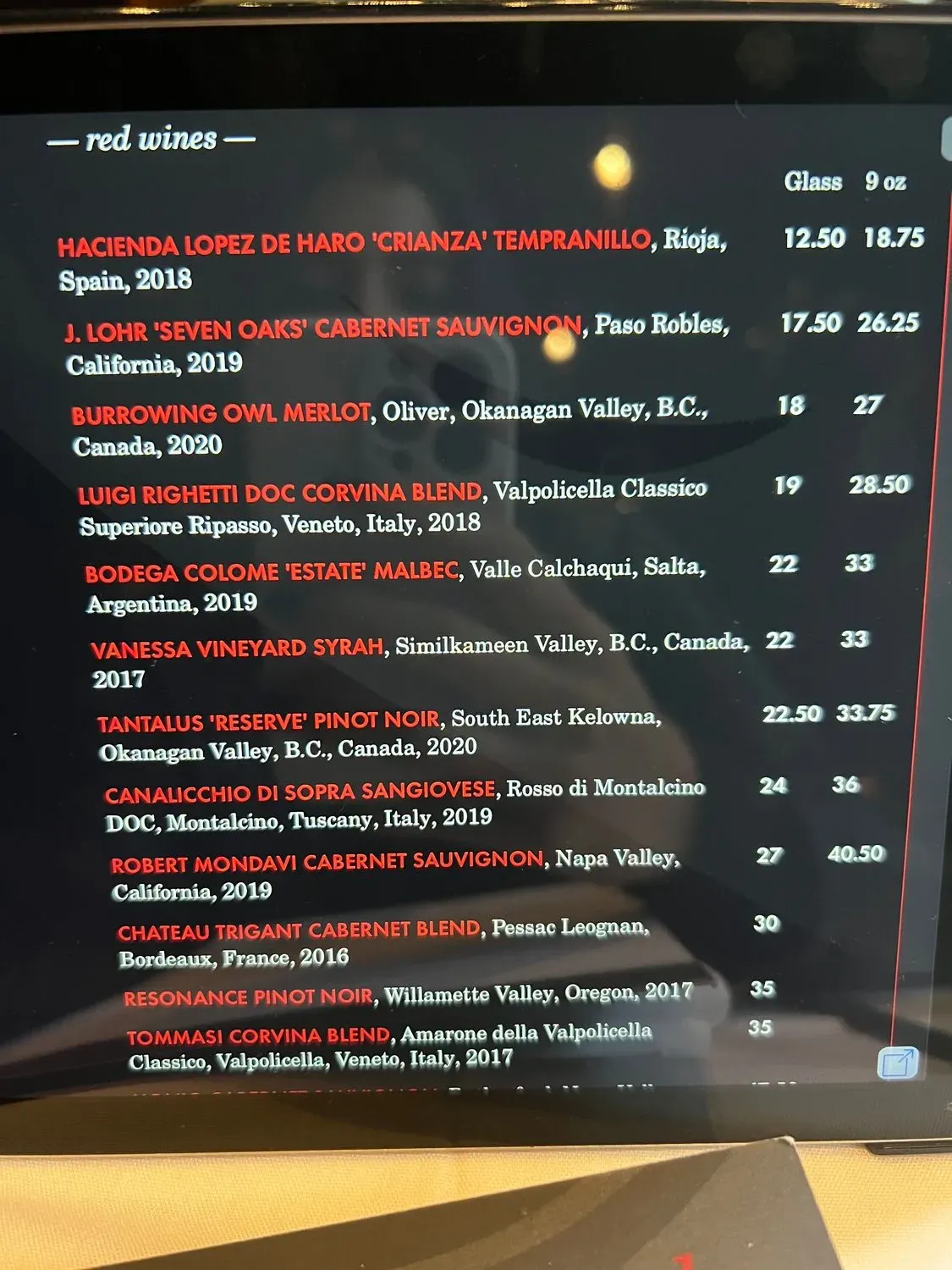 Menu 1