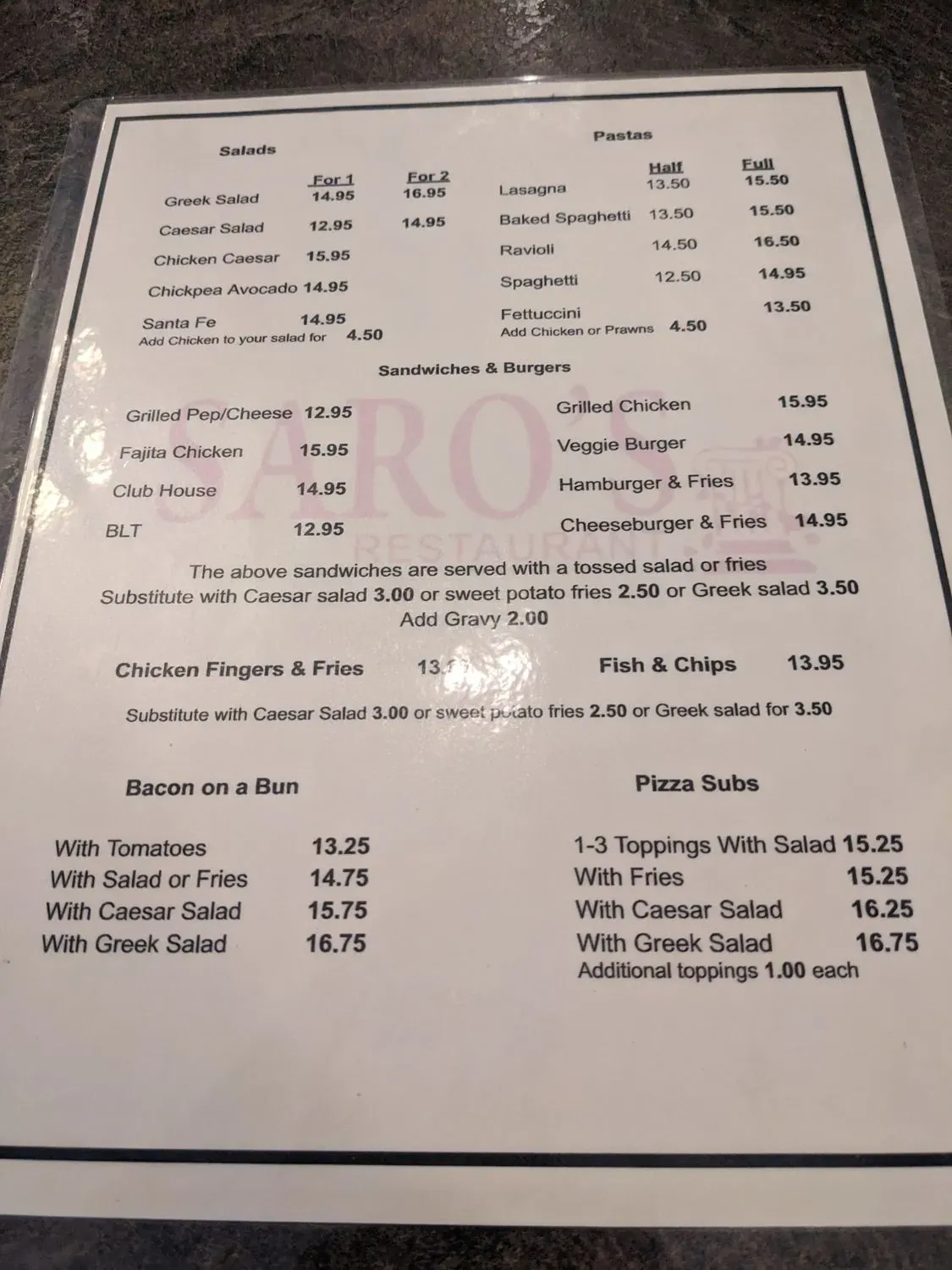 Menu 1