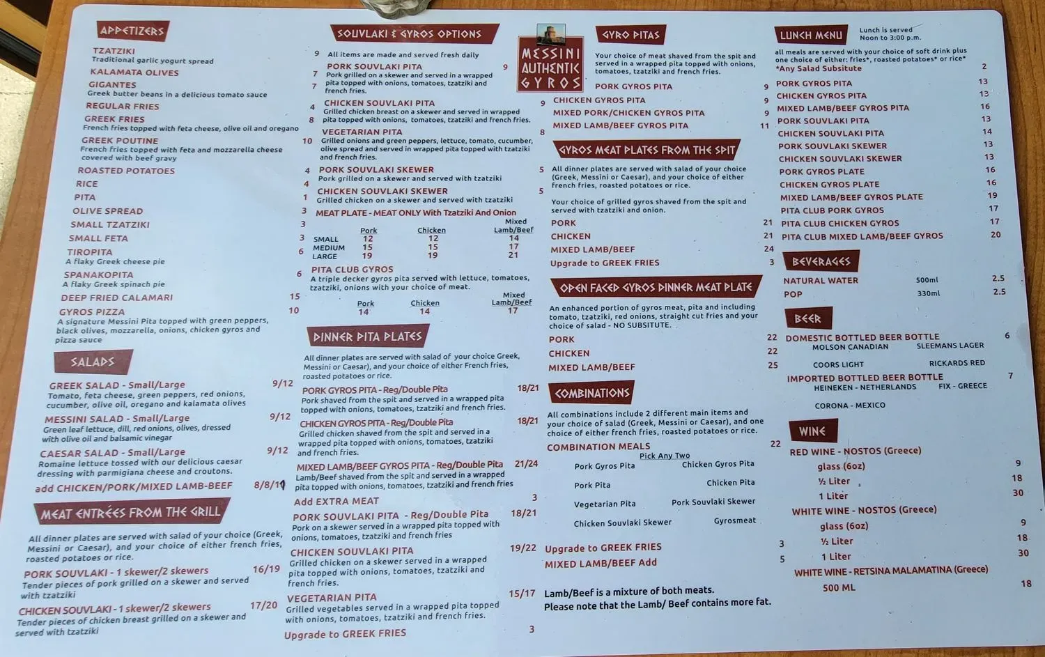 Menu 1