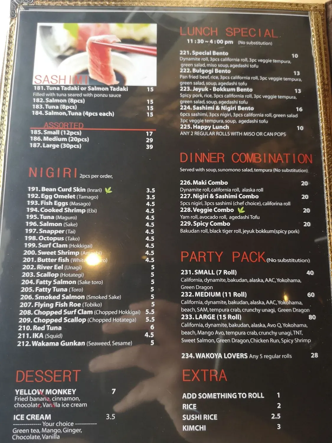 Menu 5