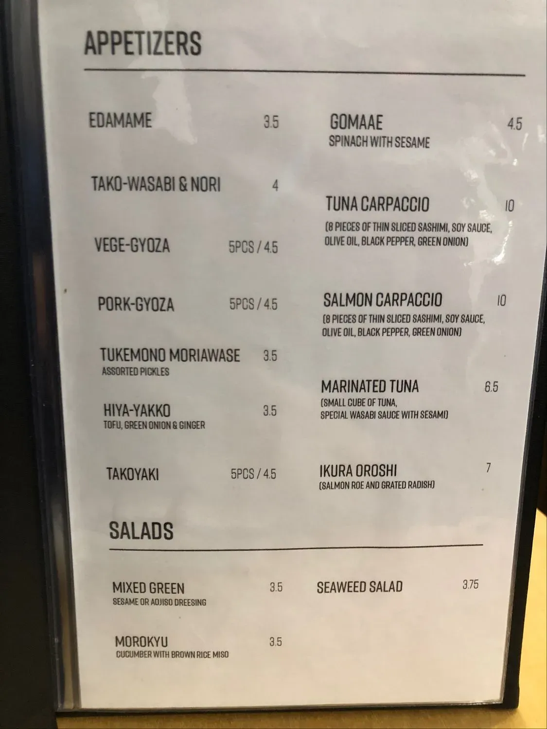 Menu 6