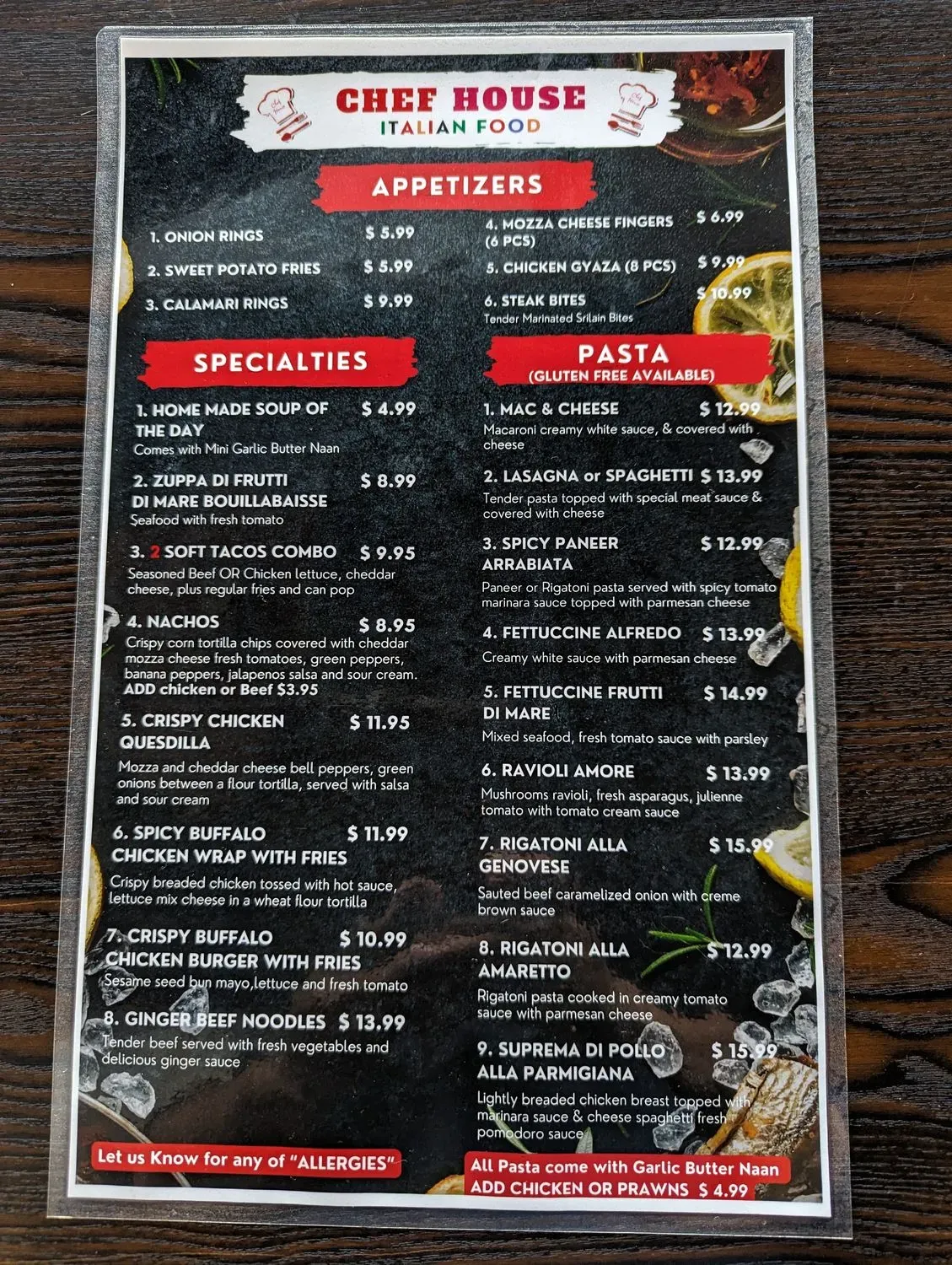 Menu 1