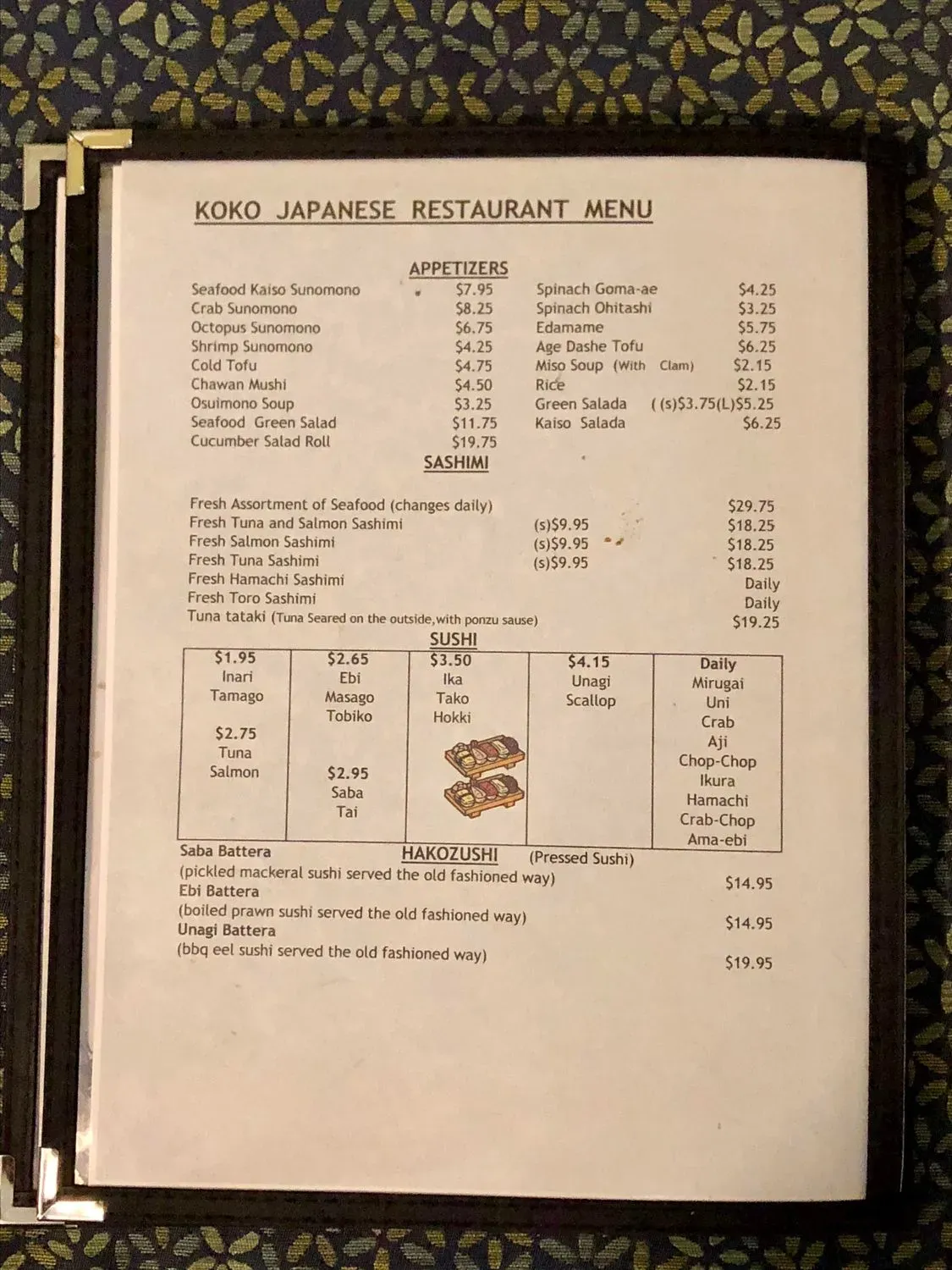 Menu 6