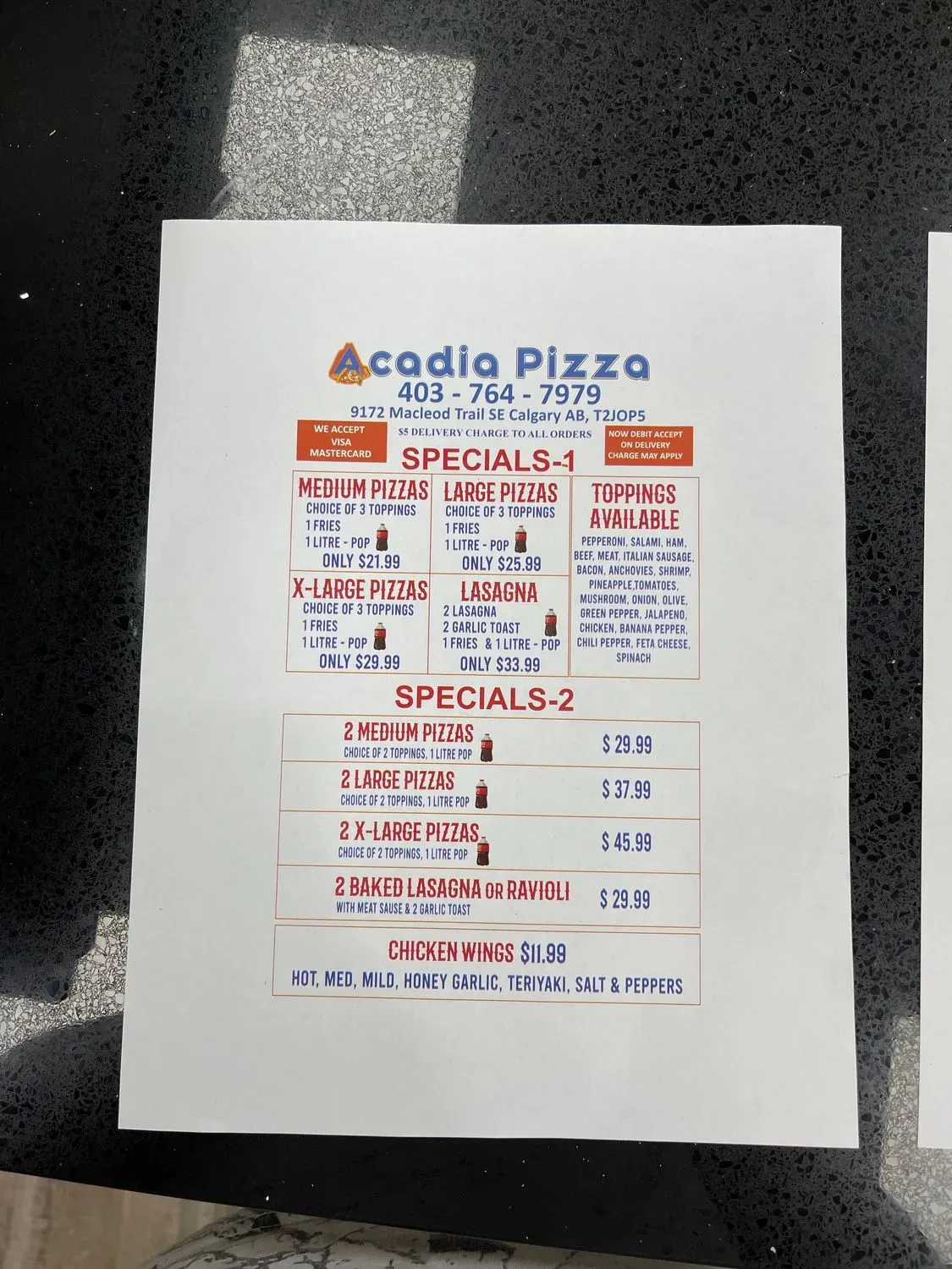 Menu 1