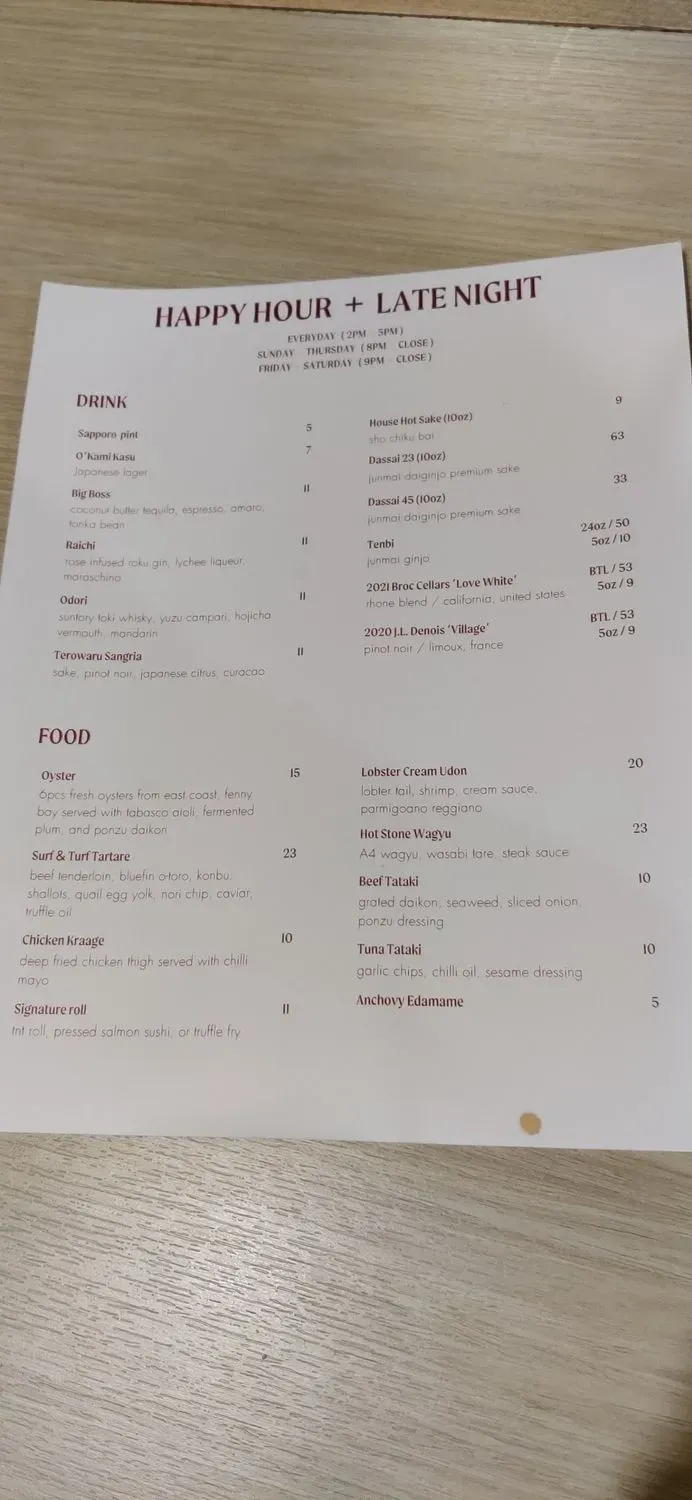 Menu 5