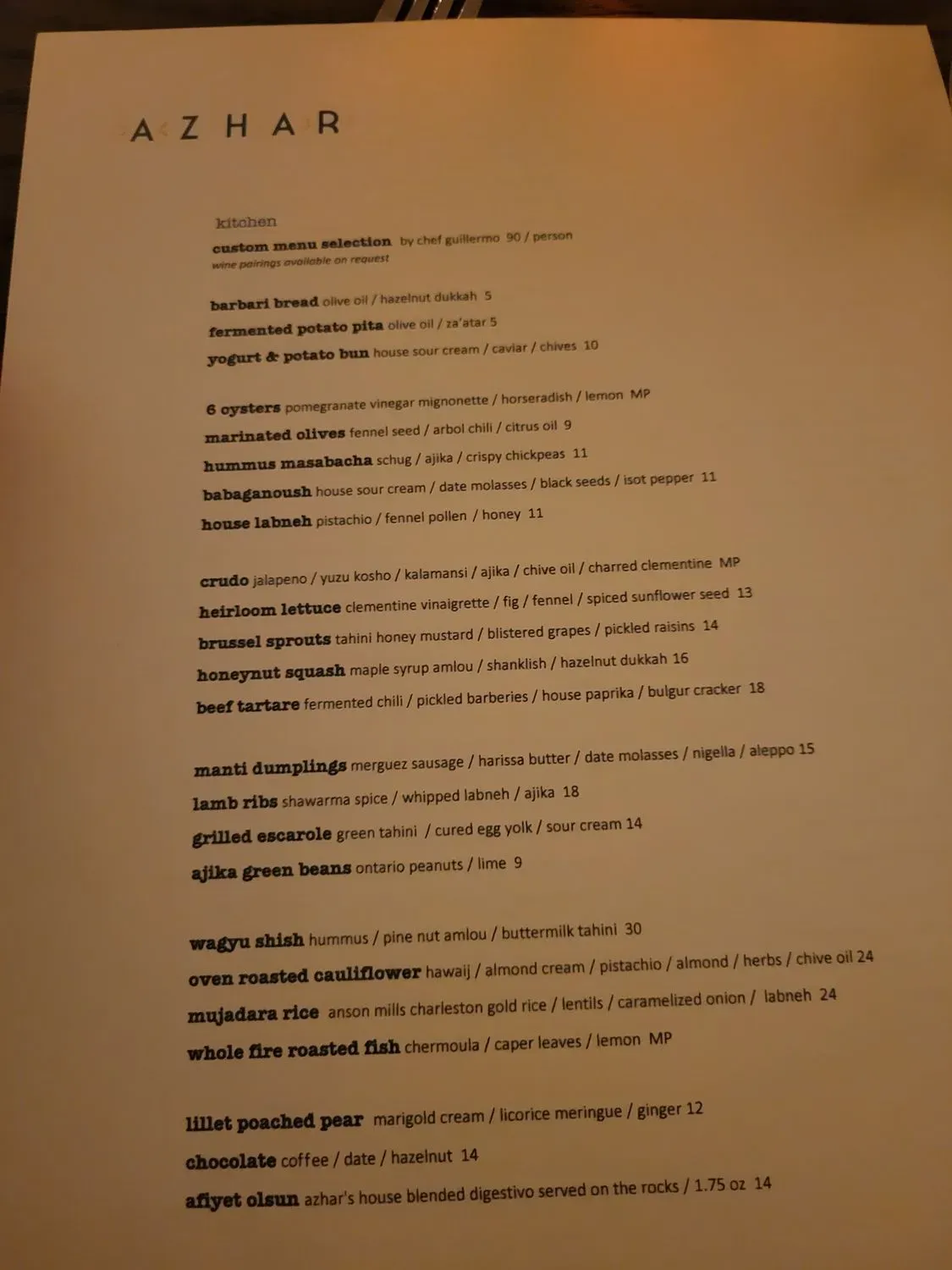 Menu 5