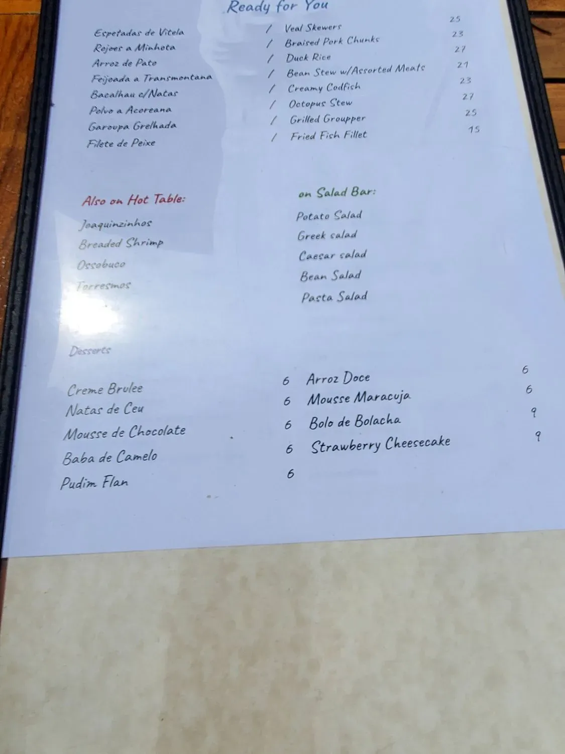 Menu 5