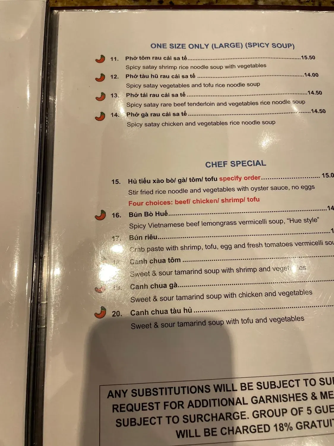 Menu 5