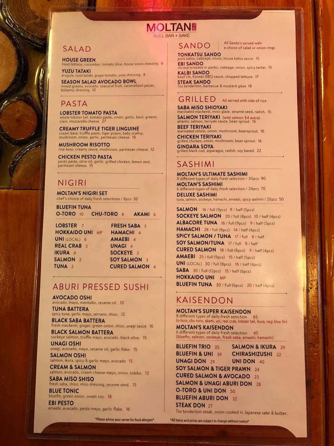 Menu 4